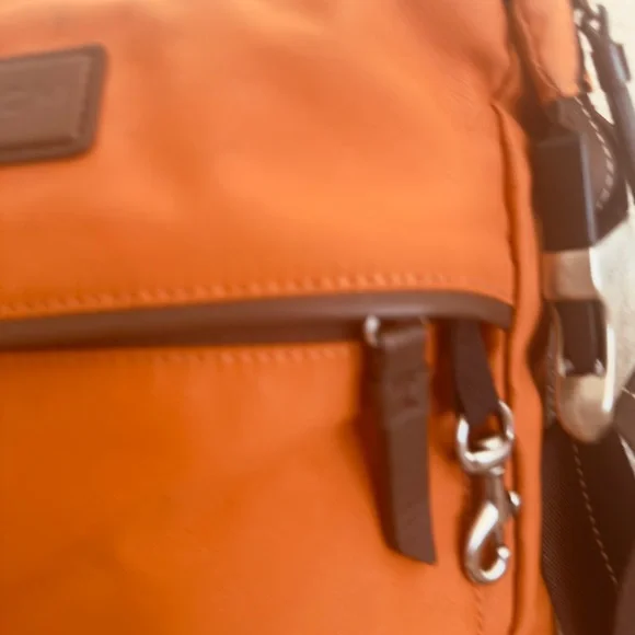 Coach “Varik” Unisex Crossbody/Messenger  Bag in Burnt Orange Color - Picture 6 of 13